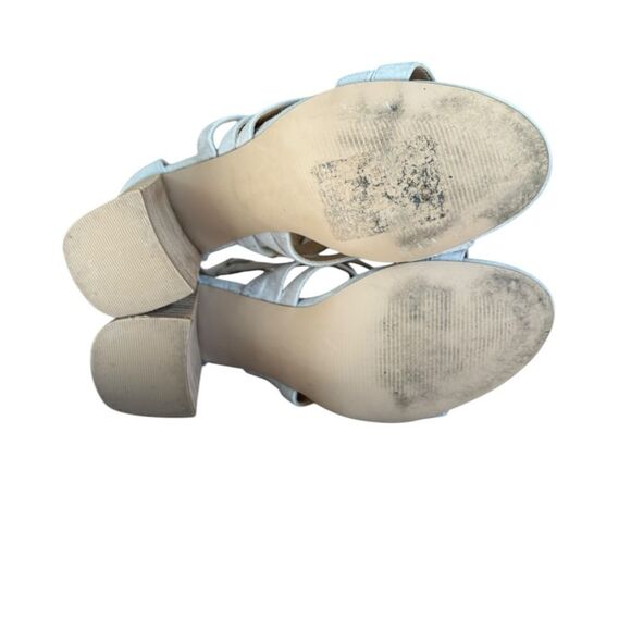 Steve Madden July Grey Suede Leather Caged High Heel Sandals Womens Size 8.5 - Picture 4 of 9